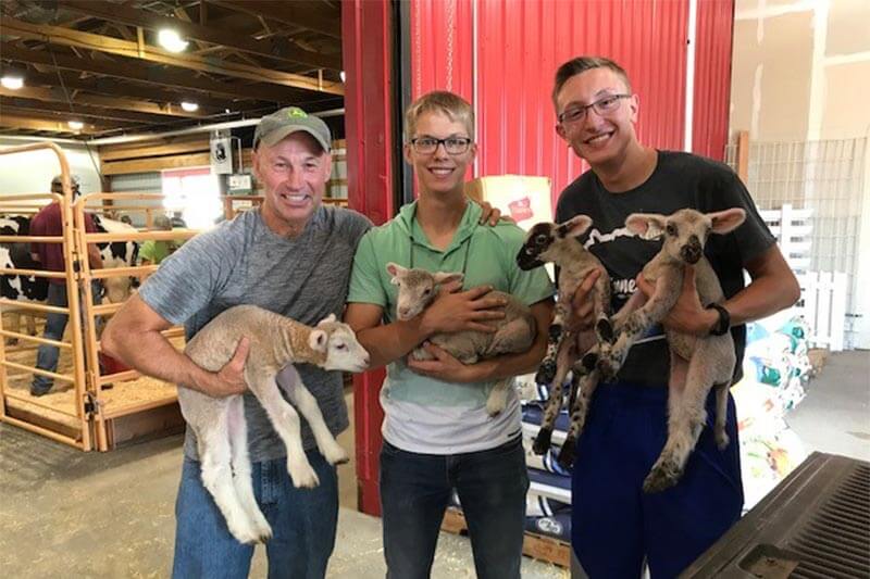 Folks with their sheep Folks with their sheep